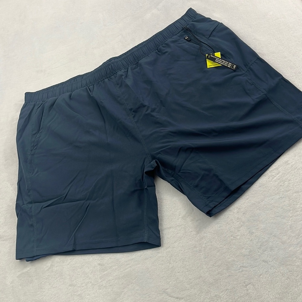 NEW Swet Tailor Men's 2XL Active Lined Blue‎ Shorts